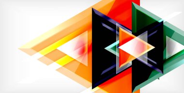 Parlak parlak üçgenler arka plan