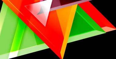 Parlak parlak üçgenler arka plan