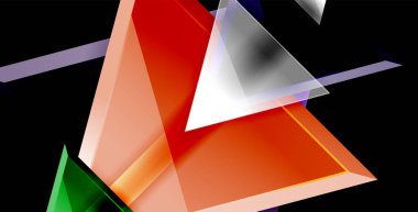 3D üçgen vektör en az arka plan tasarımı, geometrik soyut poster tasarımı