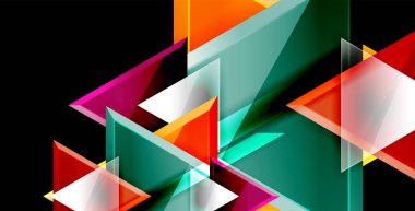 Parlak parlak üçgenler arka plan