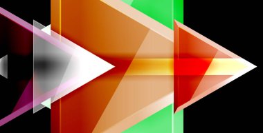 Parlak parlak üçgenler arka plan