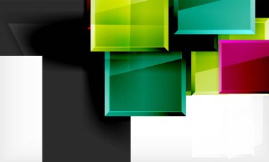 Renkli kare ve dikdörtgen blokları arka plan