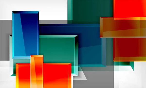 Cuadrados de color fondo abstracto futurista — Vector de stock
