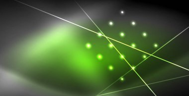 Neon parlayan çizgiler, sihirli enerji uzay ışığı konsepti, soyut arka plan duvar kağıdı tasarımı