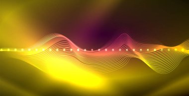 Neon çizgiler parlak parlayan arka plan