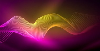 Neon çizgiler parlak parlayan arka plan