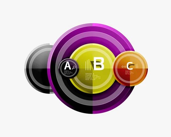 Modèle de fond abstrait géométrique cercle pour bannière Web, présentation d'entreprise, image de marque, papier peint — Image vectorielle