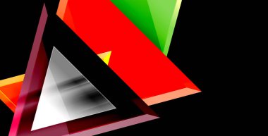 Parlak parlak üçgenler arka plan