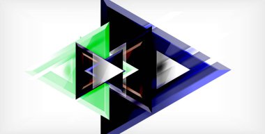 3D üçgen vektör en az arka plan tasarımı, geometrik soyut poster tasarımı