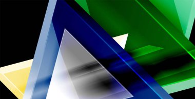 3D üçgen vektör en az arka plan tasarımı, geometrik soyut poster tasarımı