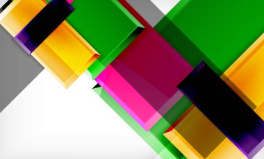 Parlak renkli kare şekil blokları geometrik arka plan