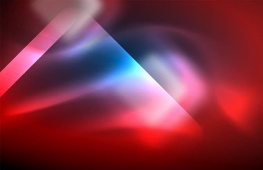 Neon parlayan techno hatları, yüksek teknoloji fütüristik arka plan şablonu kare şekilleri ile