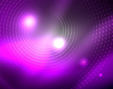 Neon renk parlayan ışıkları ile karanlık alan soyut arka plan