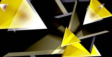 3D üçgen vektör en az arka plan tasarımı, geometrik soyut poster tasarımı