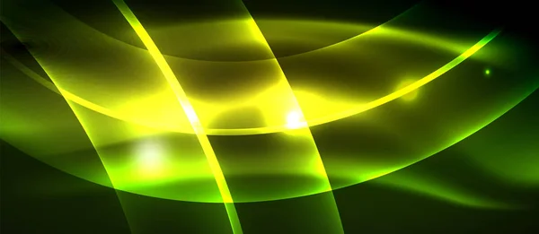 Ondes lumineuses néon — Image vectorielle