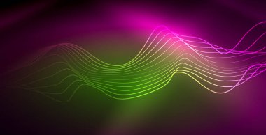 Neon çizgiler parlak parlayan arka plan