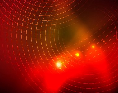 Parlak çevrelerin parlayan soyut arka plan