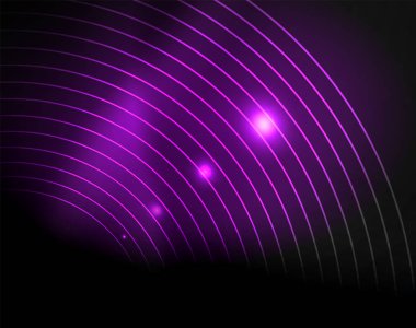 Neon renk parlayan ışıkları ile karanlık alan soyut arka plan