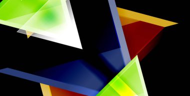 Parlak parlak üçgenler arka plan