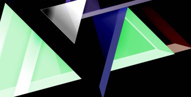 3D üçgen vektör en az arka plan tasarımı, geometrik soyut poster tasarımı