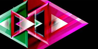 Parlak parlak üçgenler arka plan