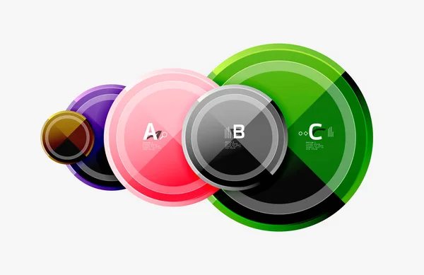 Circulaire patroon, abstracte cirkels samenstelling — Stockvector