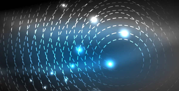 抽象的な線、現代的な背景と輝く光沢のあるネオンの色 — ストックベクタ