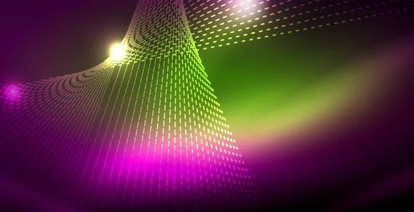 Glänzende Neon Raum Hintergrund — Stockvektor