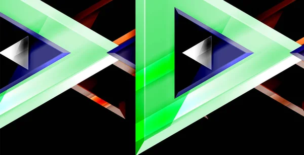 3D-ontwerp van driehoekige vector minimale abstracte achtergrond, abstracte geometrische posterontwerp — Stockvector