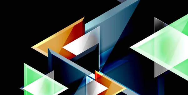 3D-ontwerp van driehoekige vector minimale abstracte achtergrond, abstracte geometrische posterontwerp — Stockvector