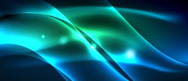 Koyu, parlak hareket, sihirli alan ışık parlayan soyut dalga. Techno arka plan