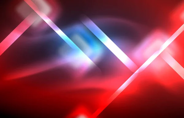 Неонові світяться техно лінії, високотехнологічний футуристичний абстрактний шаблон тла з квадратними формами — стоковий вектор