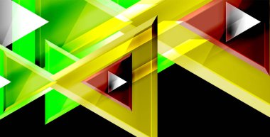 3D üçgen vektör en az arka plan tasarımı, geometrik soyut poster tasarımı