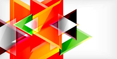 Parlak parlak üçgenler arka plan