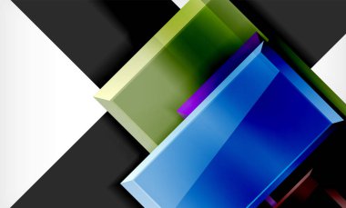 Parlak renkli kare şekil blokları geometrik arka plan