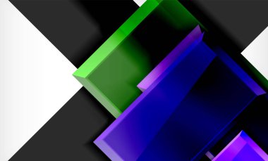 Parlak renkli kare şekil blokları geometrik arka plan