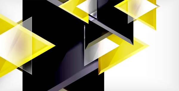 Трехмерный треугольный вектор минимальный абстрактный фон, абстрактный геометрический дизайн плаката — стоковый вектор