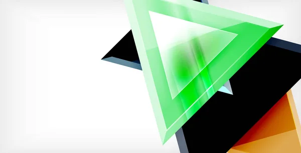 3d vettoriale triangolare minimale disegno astratto sfondo, disegno geometrico poster astratto — Vettoriale Stock