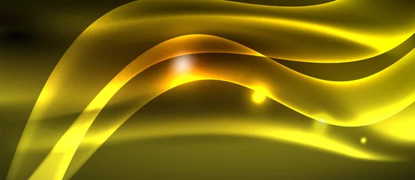 Неонові блискучі світлові хвильові лінії — стоковий вектор