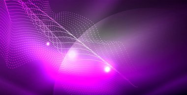 Parlak parlak parlayan Neon dalgalar