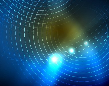 Parlak çevrelerin parlayan soyut arka plan