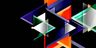 Parlak parlak üçgenler arka plan