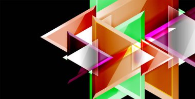 Parlak parlak üçgenler arka plan