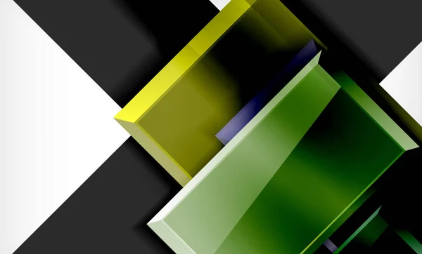 Brilhante colorido quadrado forma blocos geométrico fundo —  Vetores de Stock