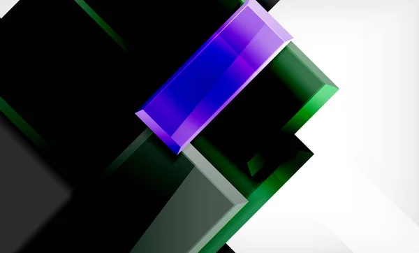 Jasny kolorowy kwadratowy kształt bloków geometrycznych tła — Wektor stockowy