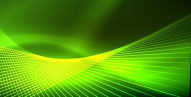 Neon parlayan dalga, sihirli enerji ve ışık arka plan