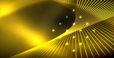 Neon renkli soyut çizgiler