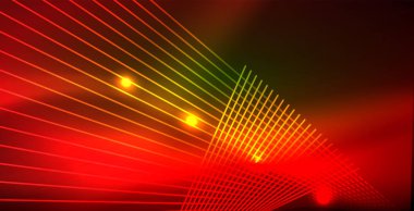 Neon parlayan dalga, sihirli enerji ve ışık arka plan