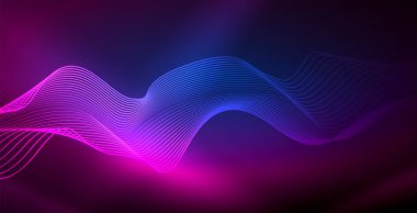 Neon çizgiler parlak parlayan arka plan