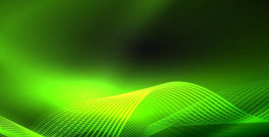 Koyu, parlak hareket, sihirli alan ışık parlayan soyut dalga. Techno arka plan